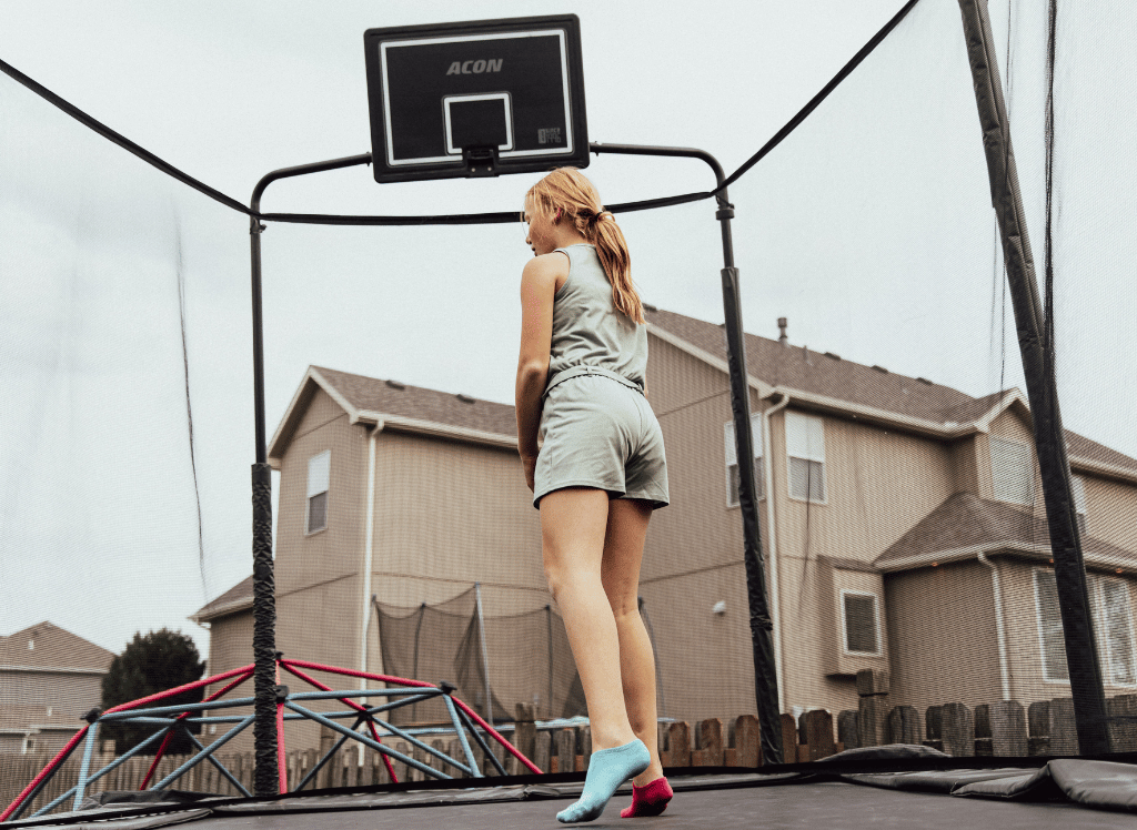 Slam Dunk with Style with a Basketball Hoop for Trampoline